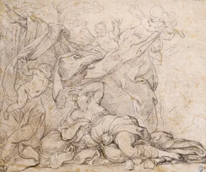 Vénus, étude pour le Triomphe de la Providence Divine, fresque sur la voûte du hall du Palazzo Barberini, Rome