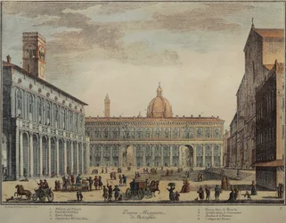Italie, Bologne, Piazza Maggiore ou Piazza Grande