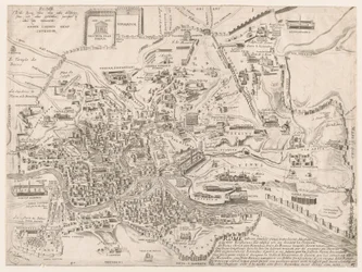 Speculum Romanae Magnificentiae : Plan de la Rome Antique, 16ème siècle