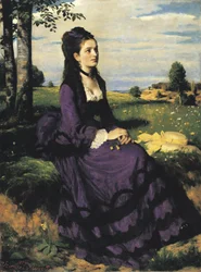 Dame en violet
