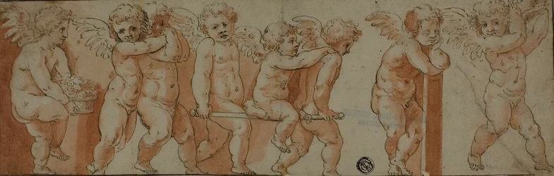 Frise avec huit putti