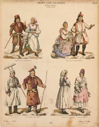 Exemples de costumes folkloriques polonais
