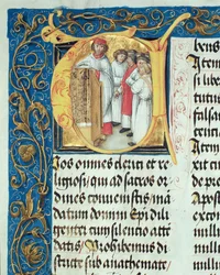 Ordination de séminaristes à la prêtrise, tirée du Pontifical de l