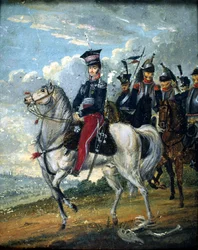 Prince Josef Anton Poniatowski (1763-1813) avec des guides, vers 1813