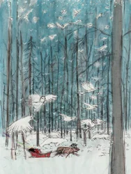 La forêt magique, 2010 (aquarelle et gouache sur papier)