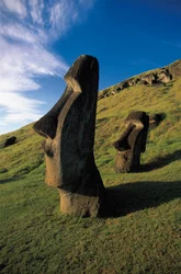 Statues moaï, parc national de Rapa Nui, île de Pâques, Chili