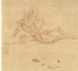 Dieu de la rivière couché