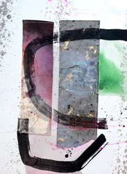 Collage abstrait texturé
