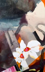 Fleurs abstraites aux couleurs vives