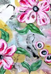 Abstrait floral éclatant