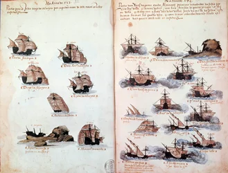 Page de manuscrit "Mémoires des armadas du Portugal sous le roi Manuel I"
