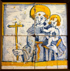 Saint Antoine de Lisbonne (Saint Antoine de Lisbonne), poterie émaillée