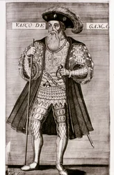VASCO DA GAMA: Illustration de "OS LUSIADAS" par Luis Camoes, Lisboa 1572