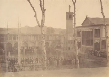[Palais du Shah, Rendre hommage au Shah Fête de Salam, Téhéran, Iran [même a..., années 1840-60
