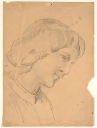 Tête. Étude pour un ange