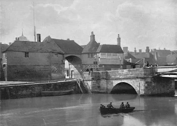 Sandwich : Le vieux pont et la barbacane, vers 1896