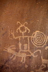 Pétroglyphes, parc historique national de la culture Chaco, 2014