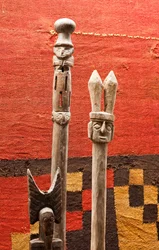 Ensemble de sceptres / Pérou, culture Chancay (terre cuite)