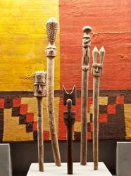 Ensemble de sceptres / Pérou, culture Chancay (terre cuite)