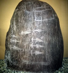 Civilisation des Camunni. Stèle de Bagnolo type 1 a