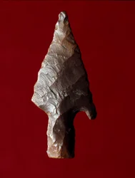 Antiquité égyptienne : pointe de flèche du site de Fayoum en Égypte