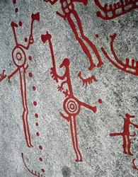 Âge du bronze nordique : chasseurs, gravures rupestres à Tanum, Suède
