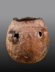 Préhistoire : vase en céramique, Néolithique. Provenant de Cacín