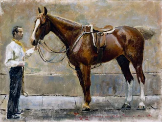 Cheval et palefrenier