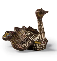 Presse-papier en bronze et émail en forme de cygne
