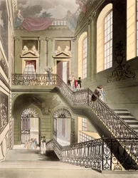 Hall et escalier au British Museum, de 
