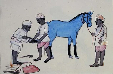 Fabricant de fers à cheval (Halband) c.1890