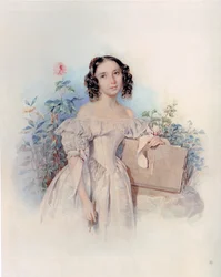 Portrait de la princesse Helen Biron von Curland, née Meshcherskaya 1818-1843, années 1830