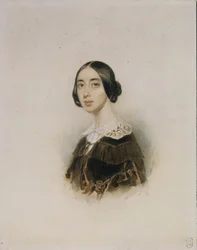 Portrait de la chanteuse et compositrice Michelle Pauline Viardot-García 1821-1910, 1843-1845