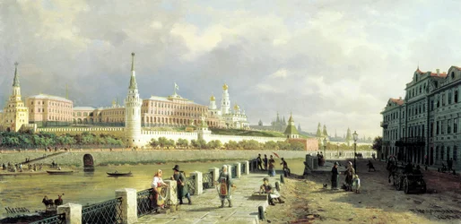 Vue du Kremlin depuis le quai Sophia à Moscou, 1879