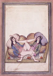 Une scène érotique, milieu du XIXe siècle