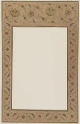 Bordure de manuscrit pochoirée avec motifs floraux