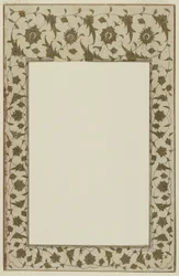 Bordure de manuscrit pochoirée avec motifs floraux