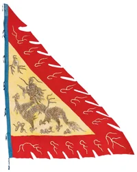 Une paire de bannières, vers 1900