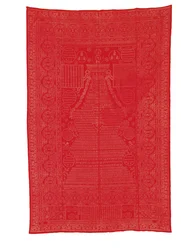 Brocade de soie rouge, fin de la dynastie Qing