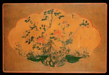 Plateau de table, période Kangxi (1662-1722) (bois laqué et toile de chanvre)
