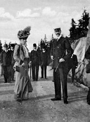 Le roi Haakon VII de Norvège 1872-1957 avec son épouse la reine Maud 869-1938, 1908