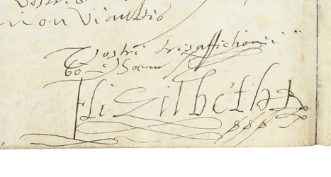 Signature sur une lettre d
