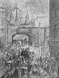 Ludgate Hill-Un bloc dans la rue