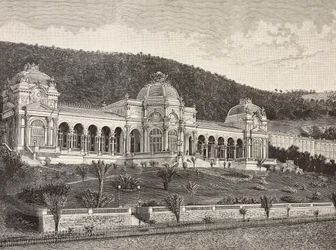 Casino à Ospedaletti, Italie, gravure d