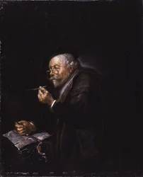 Vieil homme écrivant