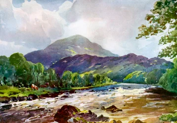 Sur le Teith près de Callander, Perthshire, 1924-1926