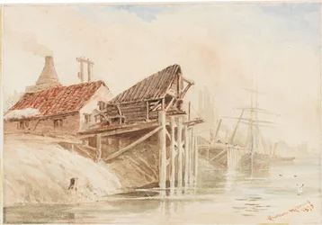 Anciennes jetées de chargement de charbon près de Wallsend
