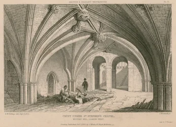 Crypte sous la chapelle Saint-Étienne, palais de Westminster