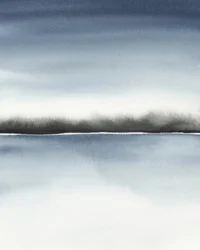 Horizon bleu brumeux