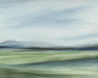 Horizon verdoyant et serein